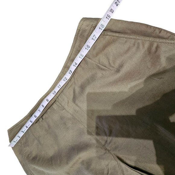 NWT Ellen Tracy Brown Trowser Straight Leg Elastic Roughing at waist sz 18 - Picture 8 of 11